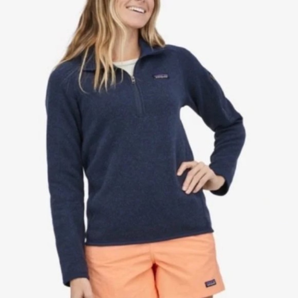 Patagonia Women’s Better Sweater 1/4 Zip Pullover Blue Small